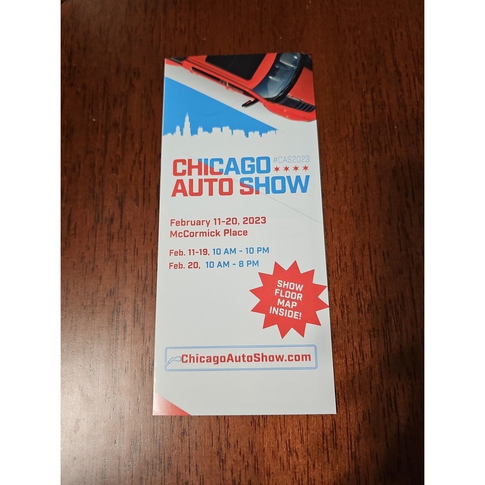 Chicago Auto Show Feb 11-20, 2023 McCormick Place #CAS2023 Show Floor Map 3 Fold